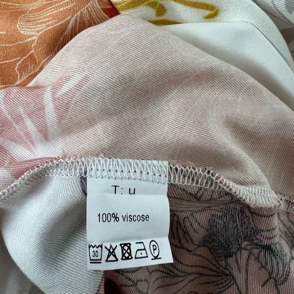 Campos De Ibiza Viscose Multi Long Bathrobe Sleepwear Boho Kimono Robe - Picture 14 of 14